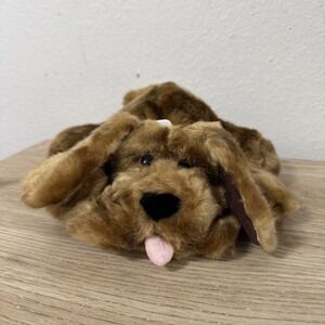 Kids Of America Hound‎ Dog Puppy Light Brown Beige Soft Stuffed 10" Long